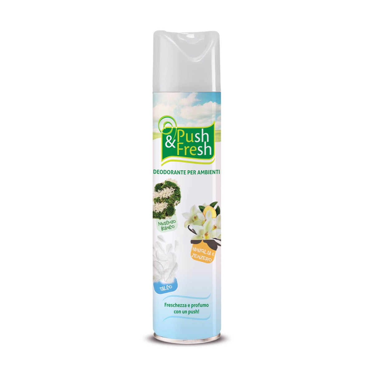 Deodorante aerosol per ambienti Copyr Push&Fresh Muschio Bianco 300 ml