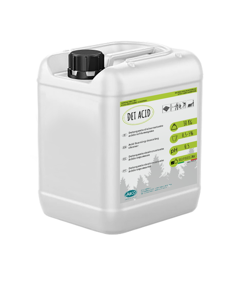 Detergente disincrostante acido schiumogeno per industria alimentare Arco Chimica Det Acid 10 kg