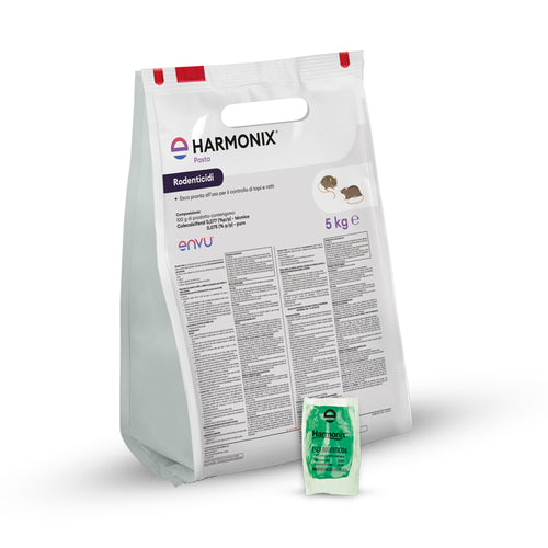 Esca rodenticida derattizzante per topi e ratti Envu Harmonix Pasta 5 Kg