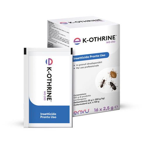Insetticida per mosche, cimici dei letti e striscianti ENVU K-OTHRINE WG - Bustina 2,5 gr