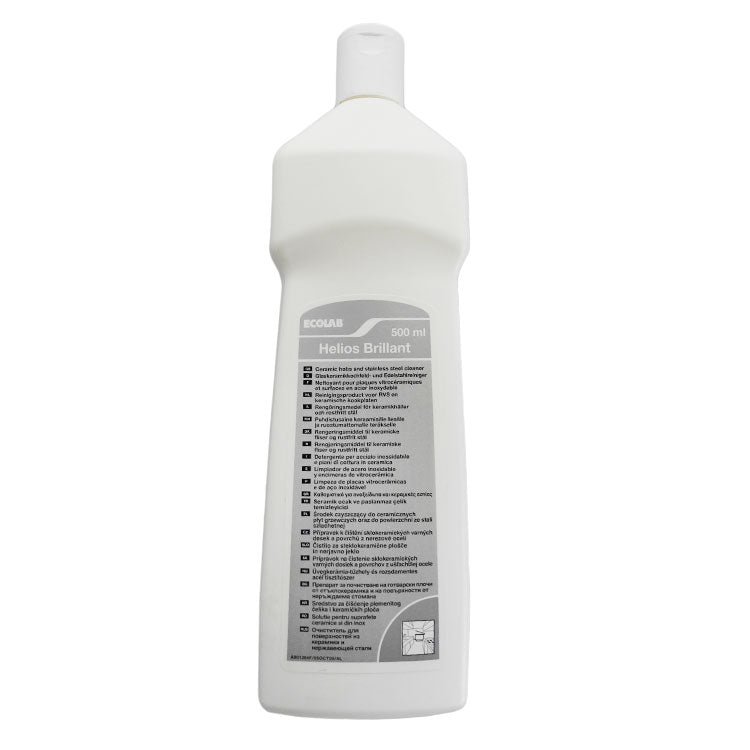 Detergente acido per acciaio e vetroceramica Ecolab Helios Brillant 500 ml