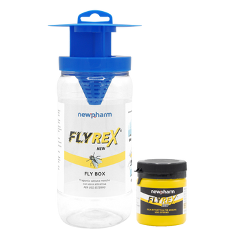 Trappola per mosche con esca attrattiva Newpharm Flyrex New Fly Box 50 g