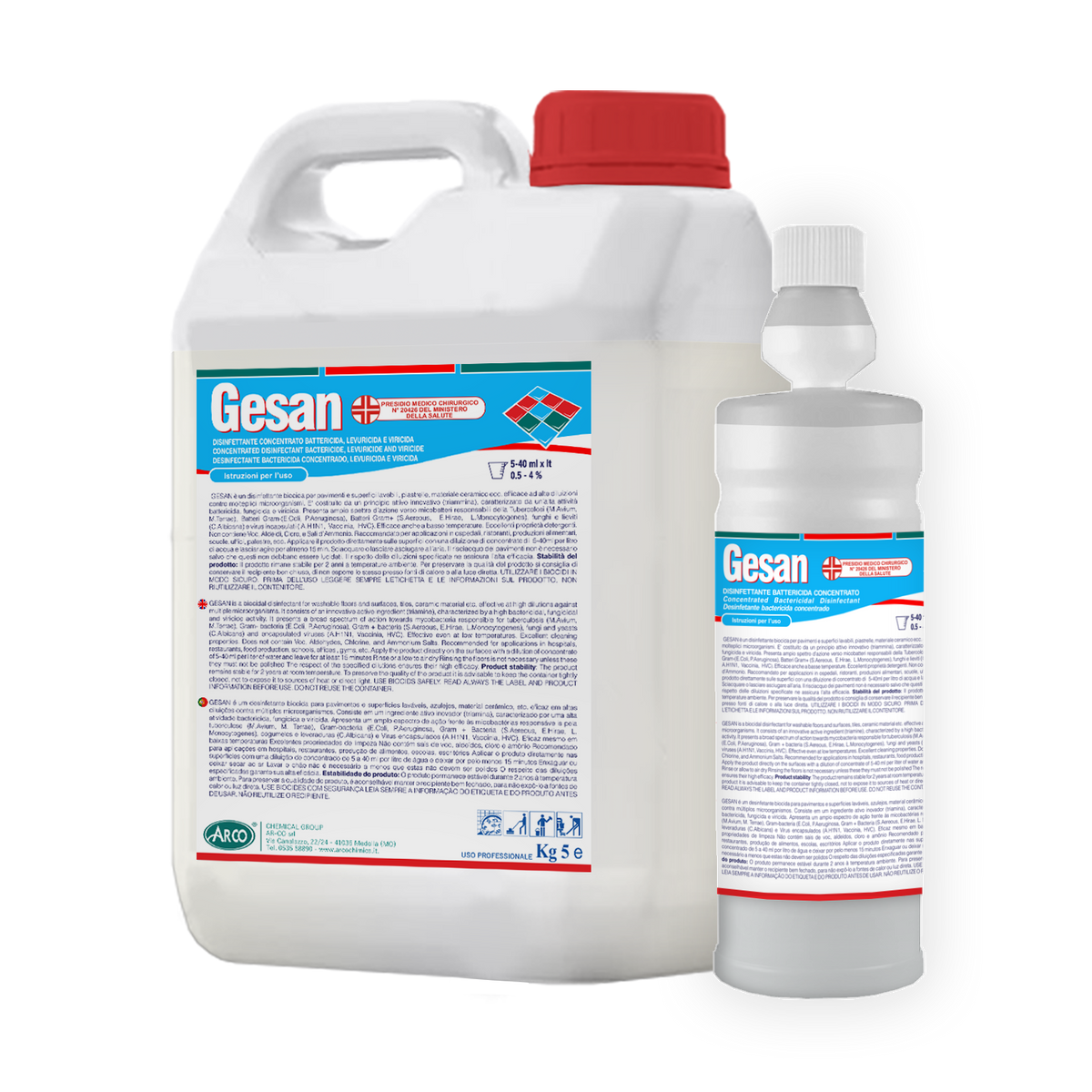 Disinfettante detergente per superfici Arco Chimica Gesan 5 kg