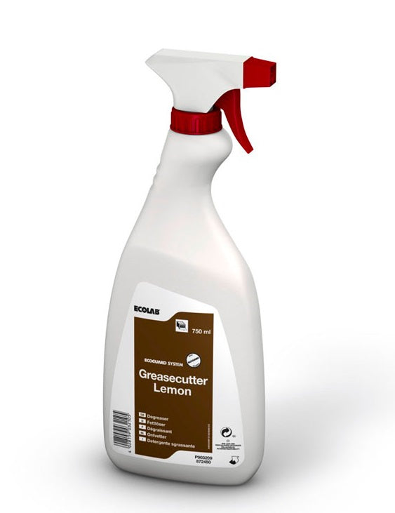Sgrassante profumato pronto all'uso per forni e piastre Ecolab Greasecutter Lemon 6x750 ml