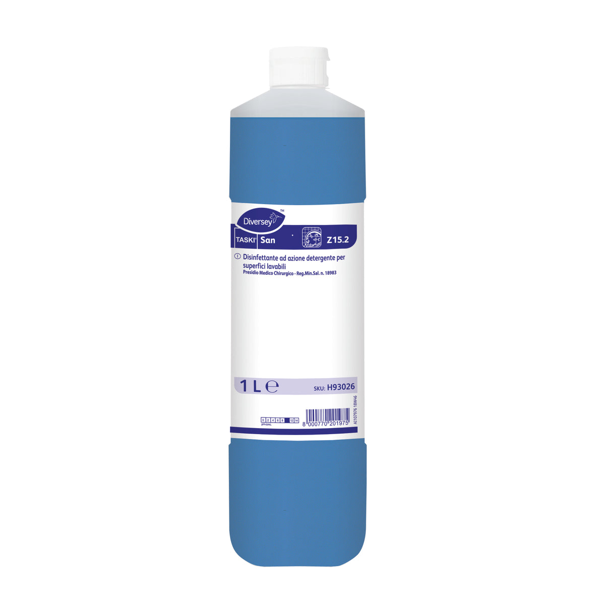 Disinfettante detergente ai sali quaternari Diversey TASKI San Z15.2 1 litro