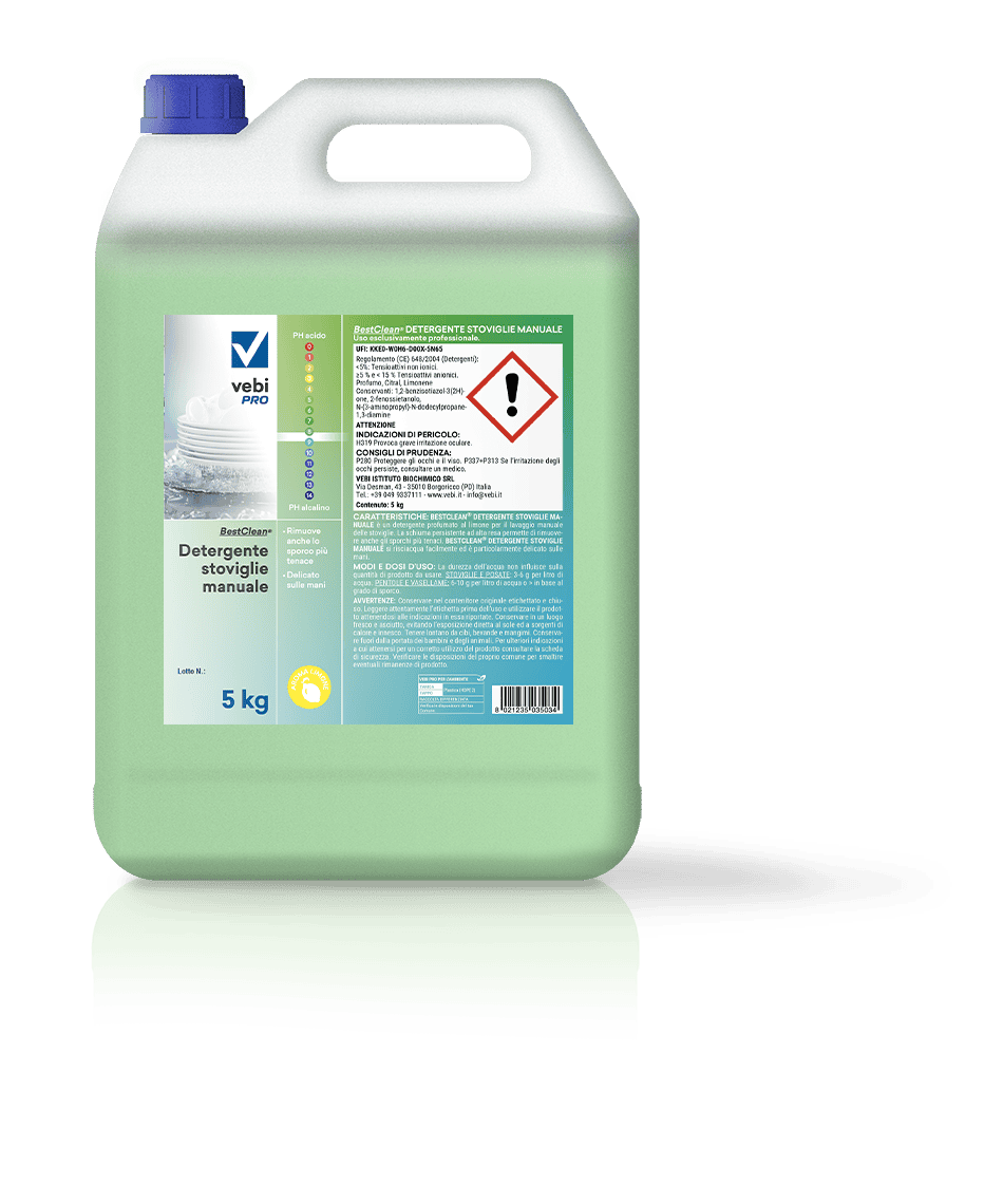 Detergente per lavaggio manuale stoviglie Vebi BestClean Stoviglie Manuale tanica 5 kg