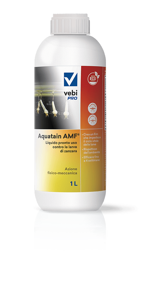 Larvicida ecologico liquido per zanzare Vebi Aquatain AMF 1 litro