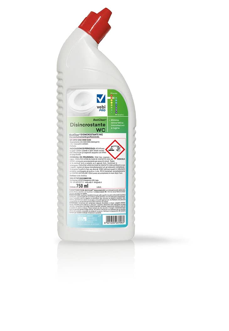 Disincrostante acido addensato per WC Vebi BestClean Disincrostante WC 750 ml
