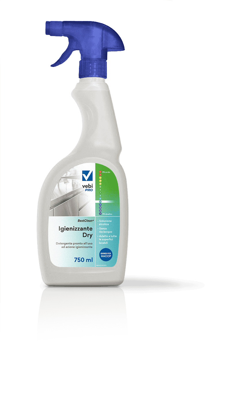 Detergente igienizzante senza risciacquo pronto all’uso Vebi BestClean Igienizzante Dry 750 ml
