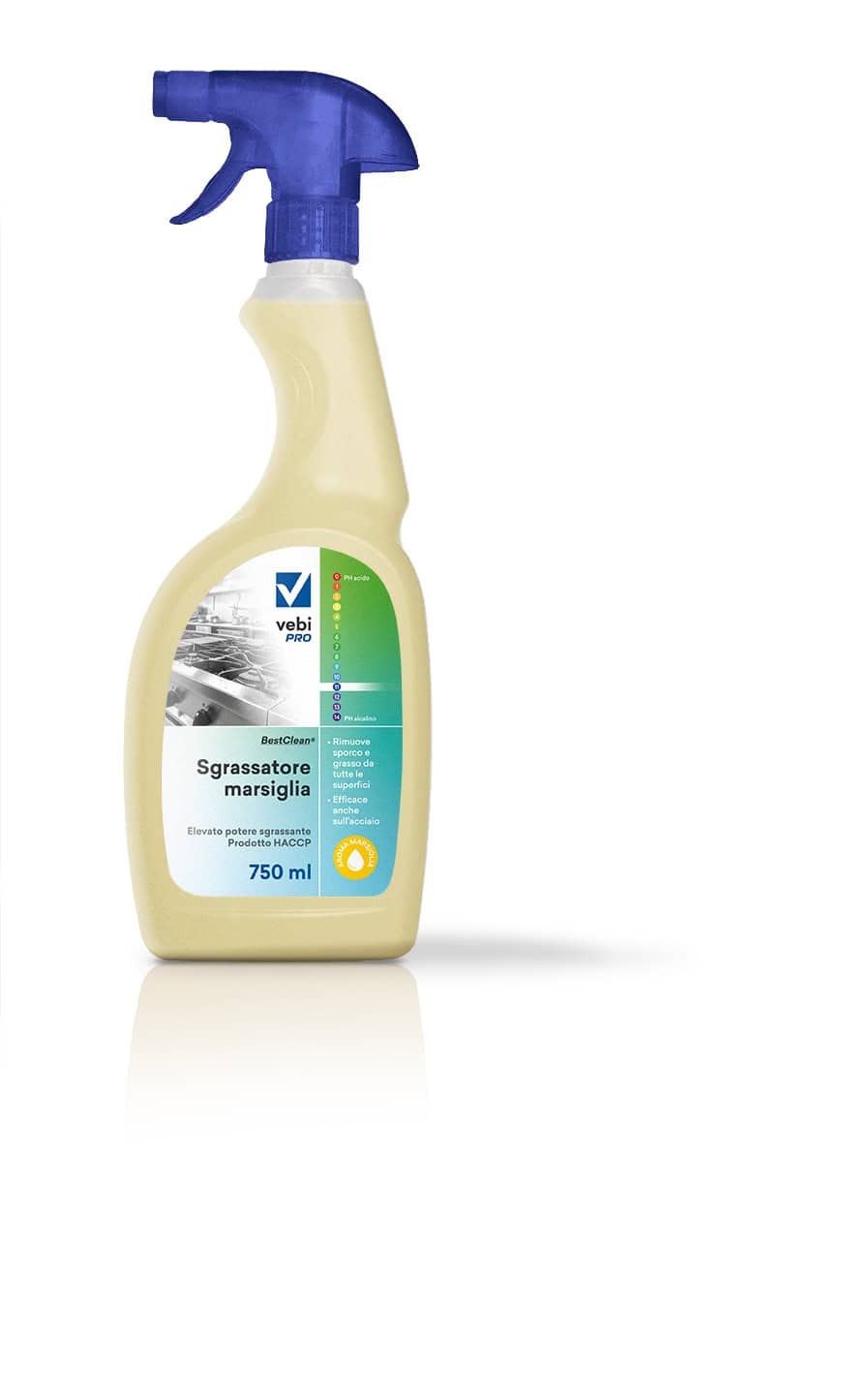 Sgrassatore al sapone di Marsiglia pronto all’uso Vebi BestClean Sgrassatore Marsiglia 750 ml