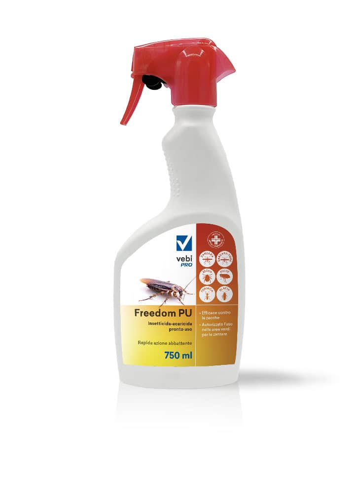 Insetticida acaricida pronto all’uso per insetti striscianti Vebi Freedom PU 750 ml