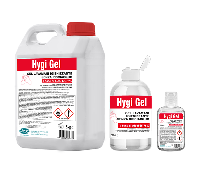 Gel lavamani igienizzante alcolico profumato Arco Chimica Hygi Gel 4x5 litri