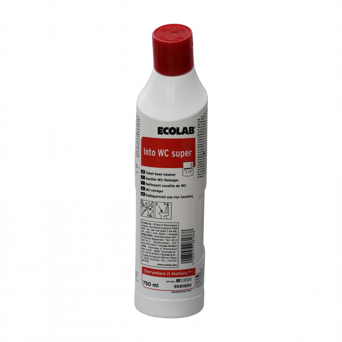 Detergente disincrostante deodorante per WC Ecolab Into WC Super 750 ml