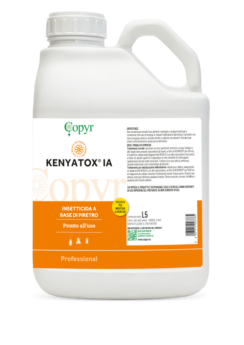 Insetticida per insetti alati e striscianti Copyr Kenyatox I.A. 5 litri