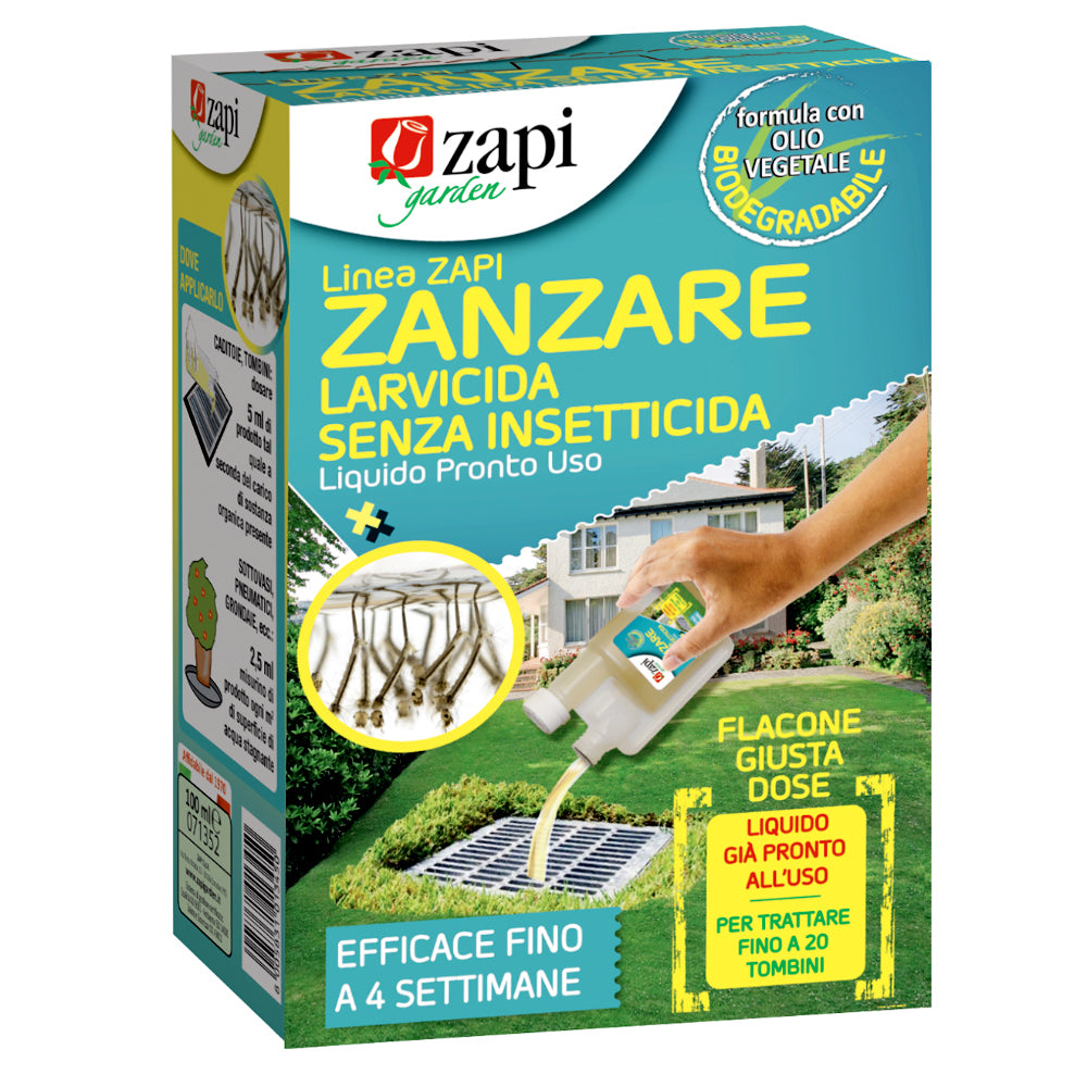 Insetticida antilarvale bio per zanzare Zapi Zanzare Senza Insetticida 100 ml