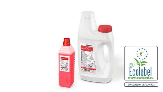Detergente acido concentrato Ecolabel per sanitari Ecolab MAXX Into Plus 1 litro