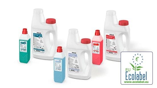 Detergente acido concentrato Ecolabel per sanitari Ecolab MAXX Into Plus 6x1 litro
