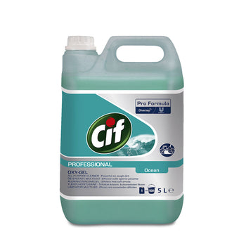 Detergente gel con ossigeno attivo per pulizia pavimenti Cif Oxy Gel 5 lt