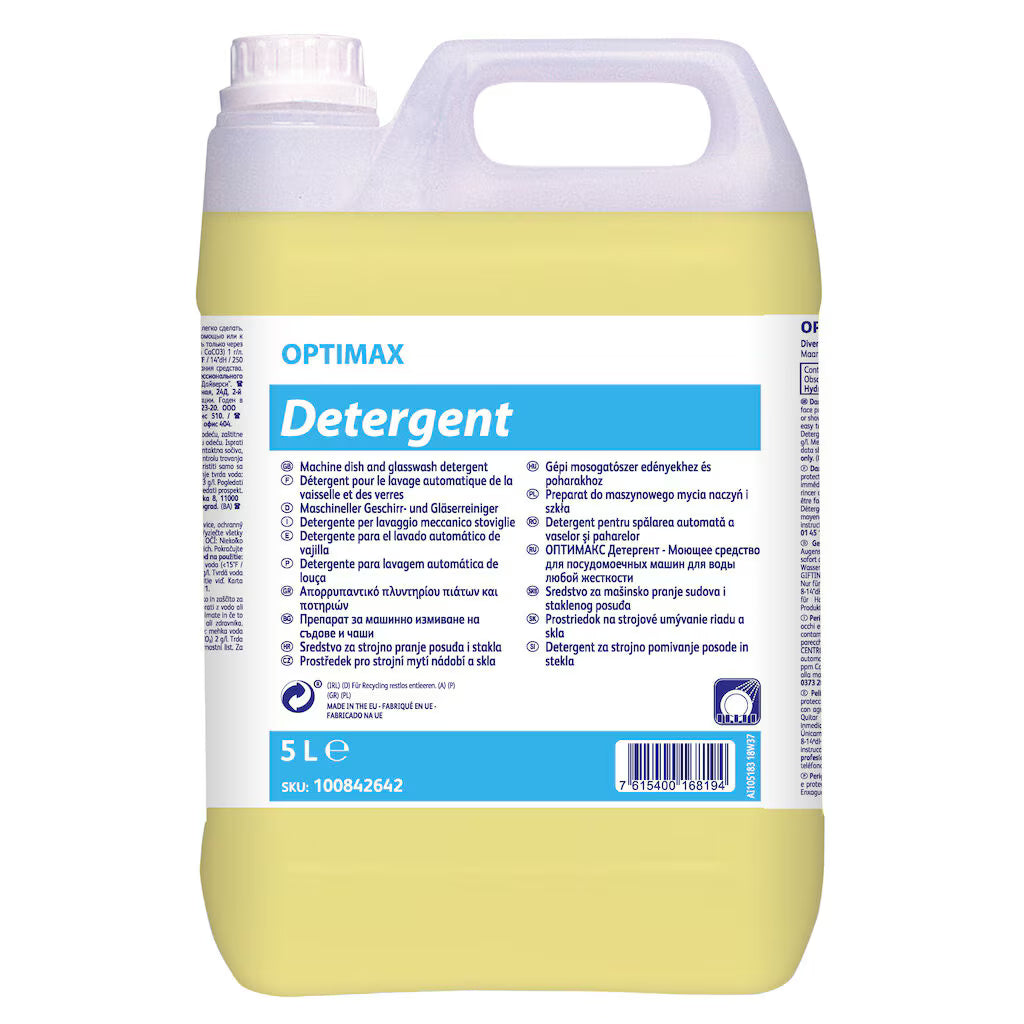 Detergente liquido per lavastoviglie Optimax Detergent 5 litri