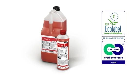 Detergente acido concentrato Ecolabel per sanitari Ecolab MAXX Into S 1 litro