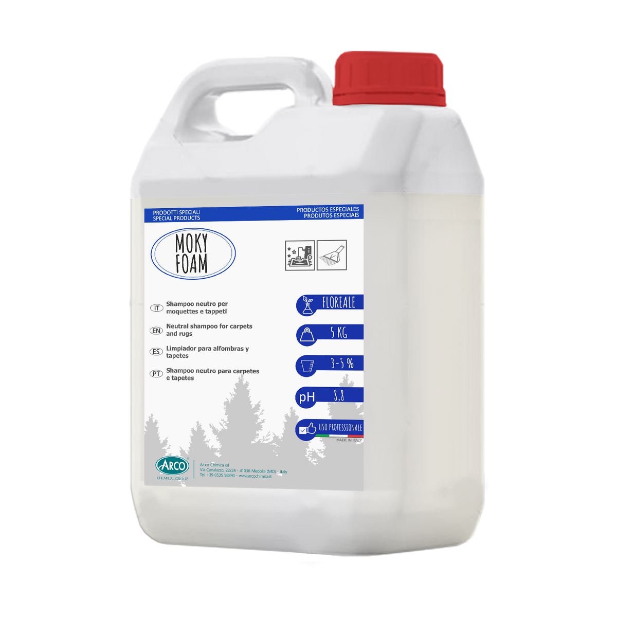 Shampoo per moquette Arco Chimica Moky Foam 5 kg