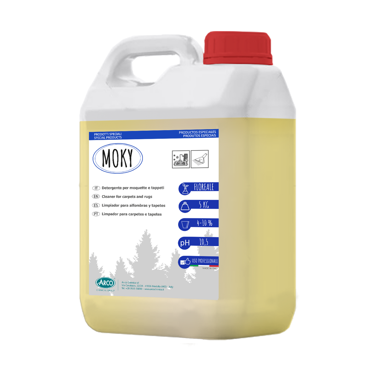 Detergente per moquette e tappeti Arco Chimica Moky 5 kg