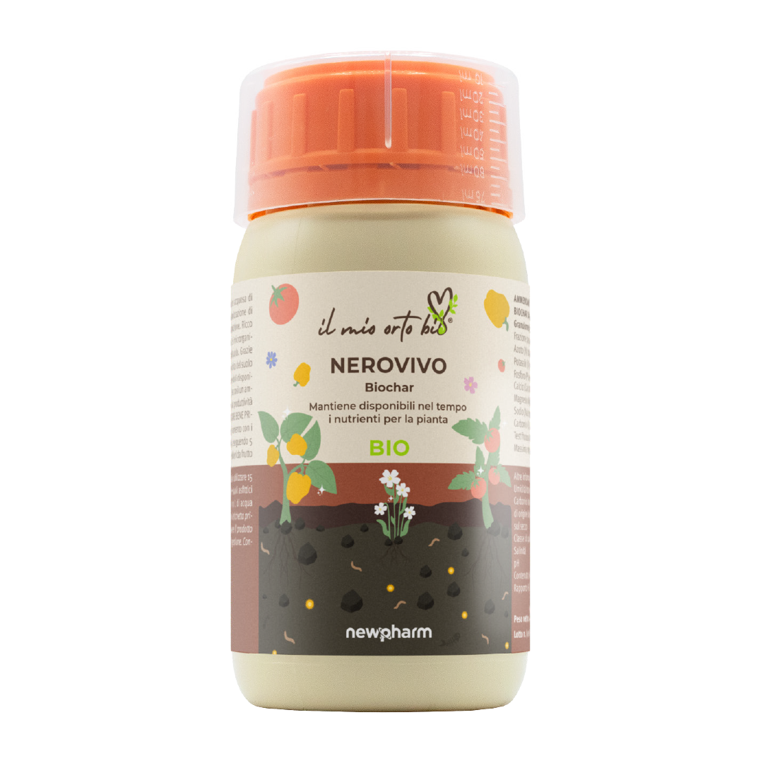 Ammendante a base di biochar Newpharm Nerovivo 200 g