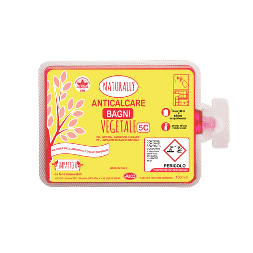 Anticalcare vegetale concentrato per bagni in monodose Arco Chimica Naturally Bagni confezione 60 monodosi da 100 ml