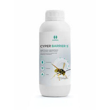 Insetticida concentrato per zanzare, mosche e blatte Orma Cyper Barrier 5 tanica 5 litri