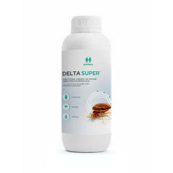 Insetticida concentrato per mosche, zanzare, blatte e formiche Orma Delta Super tanica 5 litri