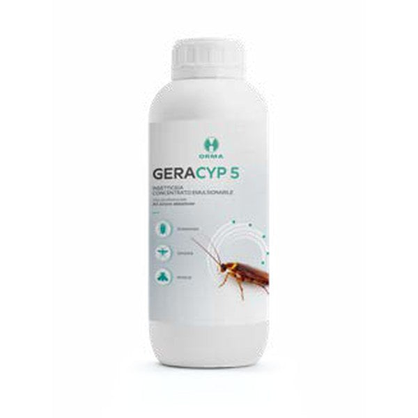 Insetticida concentrato per zanzare, mosche e blatte Orma Geracyp 5 tanica 5 litri