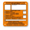 Cartello di segnalazione esca topicida Orma in forex 15x15 cm