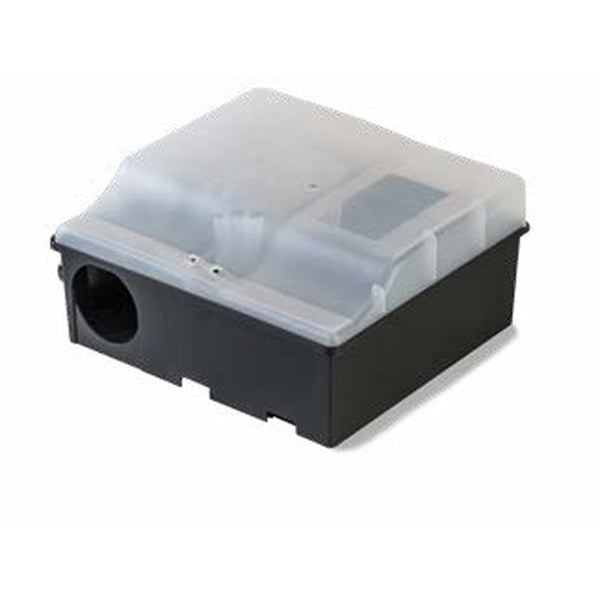 Erogatore box per esca per topi e ratti Orma Fusion Box HPT Nero con coperchio trasparente