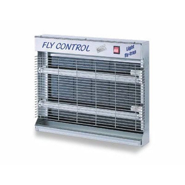 Lampada insetticida UV cattura insetti Orma Fly Control Inox IP65 2x15 W