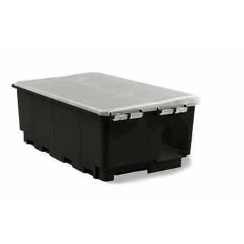 Erogatore box per esca per topi e ratti Orma Masterbox Plus Nero con coperchio trasparente