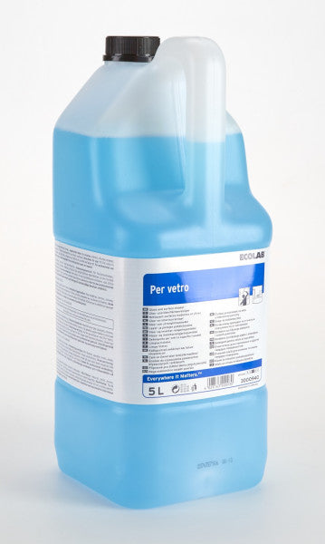 Detergente per vetri e superfici lavabili Ecolab Per Vetro 2x5 litri