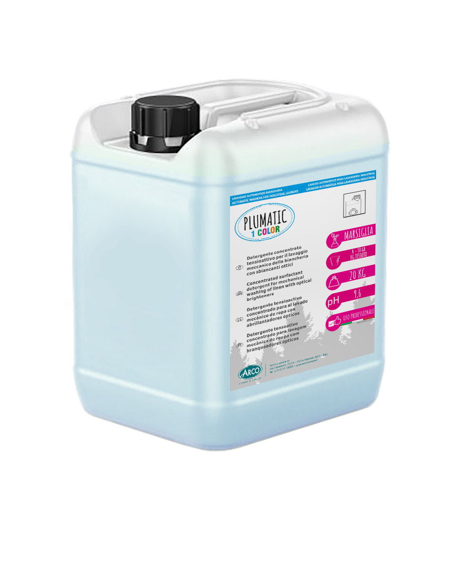 Detergente per capi colorati per lavanderie industriali Arco Chimica Plumatic 1 Color 20 kg