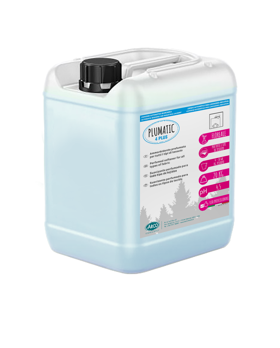 Ammorbidente per lavanderie industriali Arco Chimica Plumatic 4 Plus 20 kg