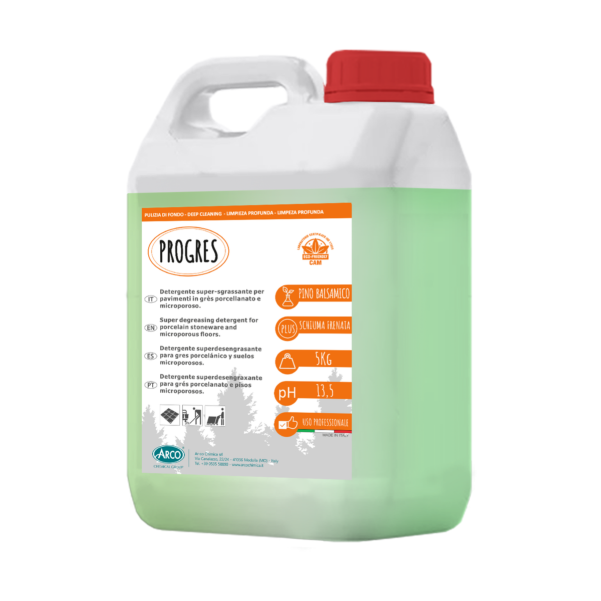 Detergente superattivo per gres Arco Chimica Progres 5 kg