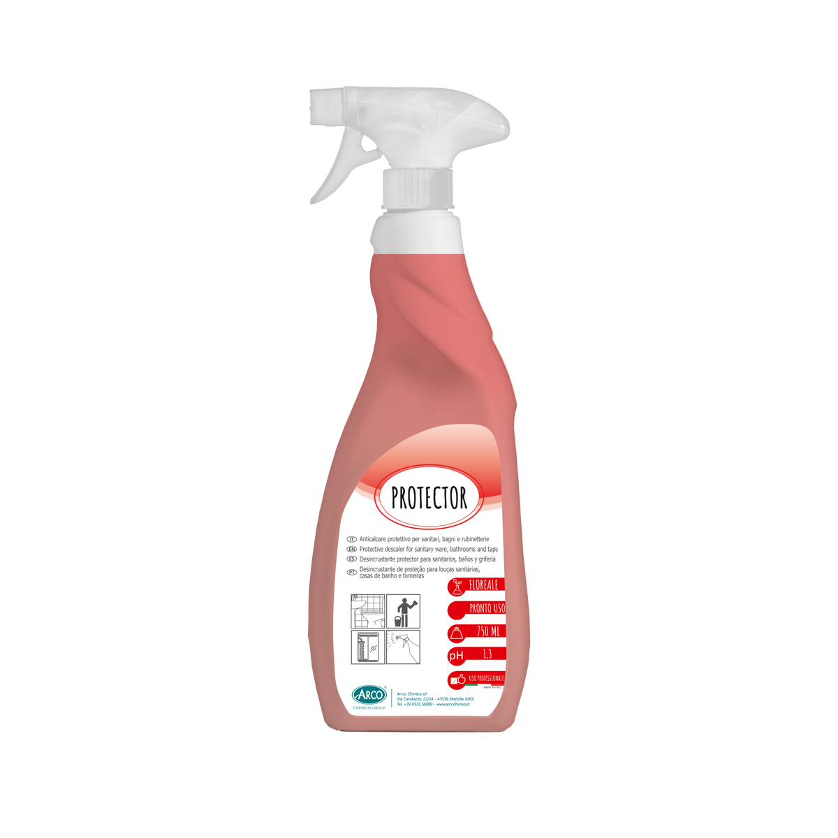 Detergente acido protettivo per bagno Arco Chimica Protector 750 ml