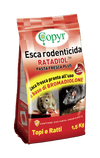 Esca derattizzante rodenticida per topi e ratti Copyr Ratadiol Pasta 1,5 kg