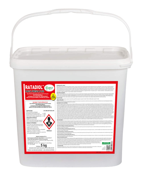 Appât antiparasitaire rodenticide pour souris et rats Copyr Ratadiol Pasta 5 kg
