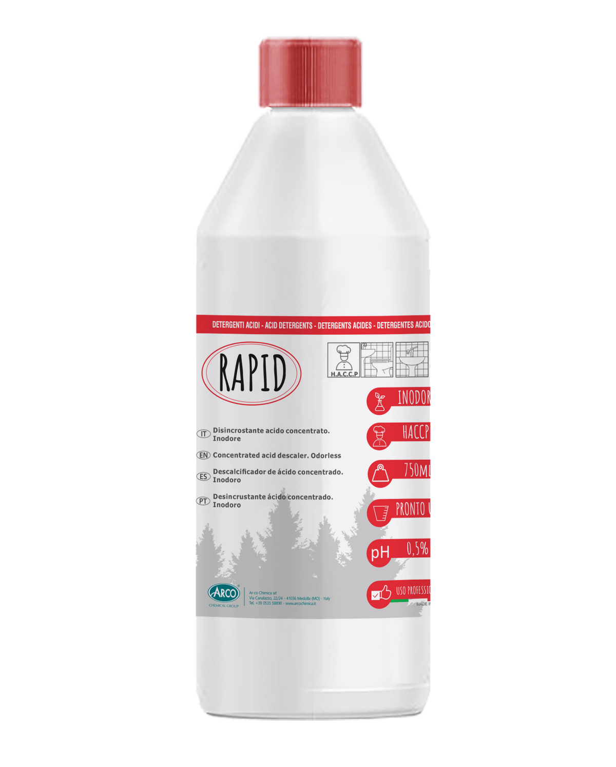 Disincrostante concentrato inodore Arco Chimica Rapid 750 ml