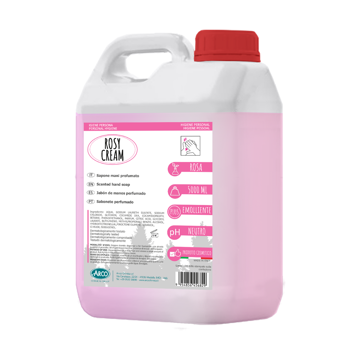 Crema lavamani profumata Arco Chimica Rosy Cream 5 kg