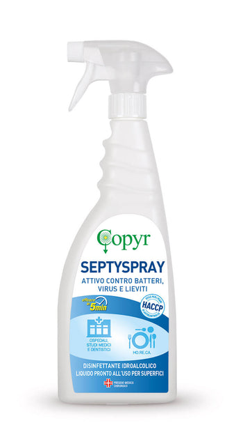 Disinfettante per batteri, virus e lieviti Copyr Septyspray 750 ml