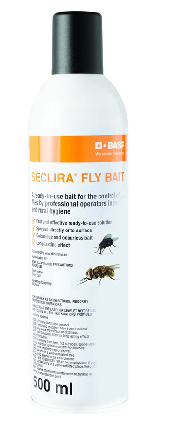 Basf Seclira Fly Bait aerosol bait insecticide for flies 500 ml