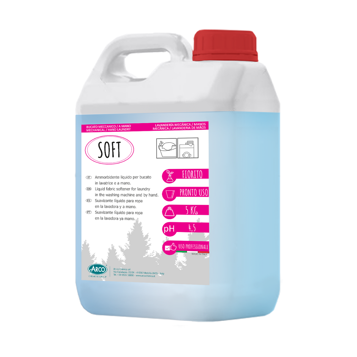 Ammorbidente liquido profumato Arco Chimica Soft 4x5 kg