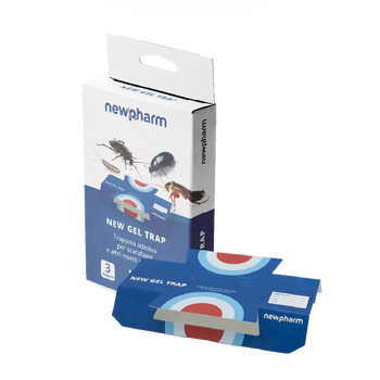 Trappola adesiva per blatte e insetti striscianti Newpharm New Gel Trap kit 3 trappole