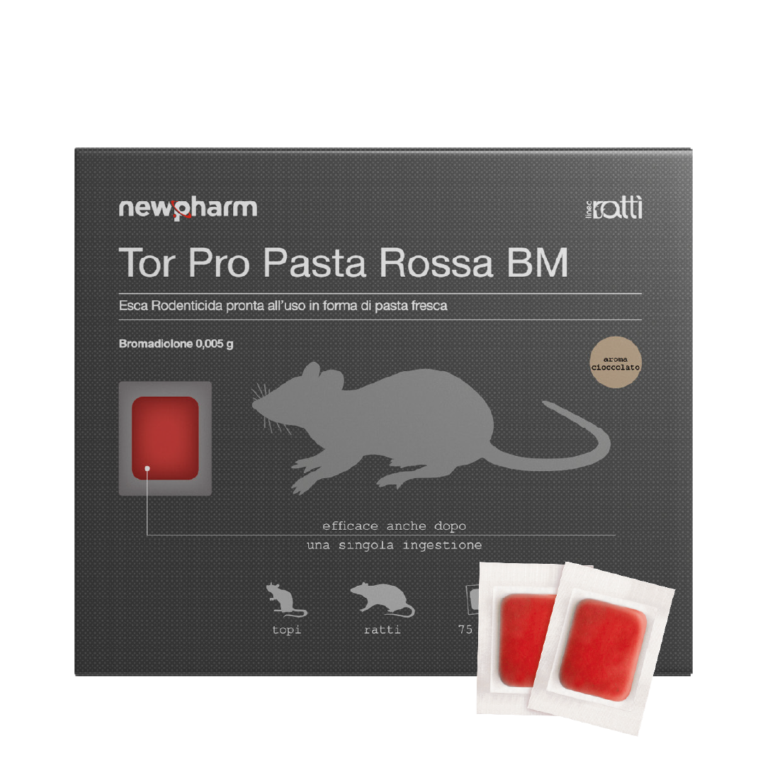 Rodenticide pest control bait for mice and rats Tor Pro Pasta Rossa 1.5 kg