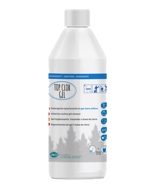 Detergente igienizzante gel clorattivo Arco Chimica Top Clor Gel 12x750 ml